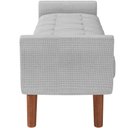 Ver imagem 5 de Puff Recamier Decorativo com Pés em Madeira 140 Cm Itália P05 Linho Cinza - Lyam Decor