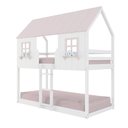 Ver imagem 1 de Beliche Montessoriano Casinha Encantada Madeira Maciça Branco/rosa | Housin
