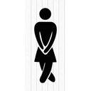 Ver imagem 2 de Adesivo de Porta Banheiro Feminino 1 Arte Destaque P - 0,73 X 2.13 Metros