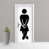 Adesivo de Porta Banheiro Feminino 1 Arte Destaque P - 0,73 X 2.13 Metros - 1