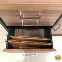 Ver mais imagens de Kit 2 Peças com Balcão Organizador e Armário Multiuso 2 Portas Marrom/Nogal/Preto Artany