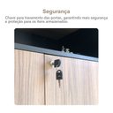 Ver imagem 5 de Kit 2 Peças com Balcão Organizador e Armário Multiuso 2 Portas Marrom/Nogal/Preto Artany