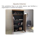 Ver imagem 6 de Kit 2 Peças com Balcão Organizador e Armário Multiuso 2 Portas Marrom/Nogal/Preto Artany