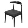 Cadeira Elbow Chair Carina Or Design 47 Cm (larg) Madeira Preta Assento em Poliuretano (pu) Preto - 1