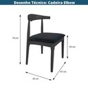 Ver imagem 4 de Cadeira Elbow Chair Carina Or Design 47 Cm (larg) Madeira Preta Assento em Poliuretano (pu) Preto