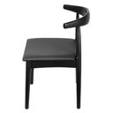 Ver imagem 3 de Cadeira Elbow Chair Carina Or Design 47 Cm (larg) Madeira Preta Assento em Poliuretano (pu) Preto