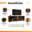 Ver imagem 4 de Rack Bancada para Tv até 70 Polegadas 1,80m Nt 1290 Preto / Freijó