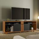 Ver imagem 2 de Rack Bancada para Tv até 70 Polegadas 1,80m Nt 1290 Preto / Freijó