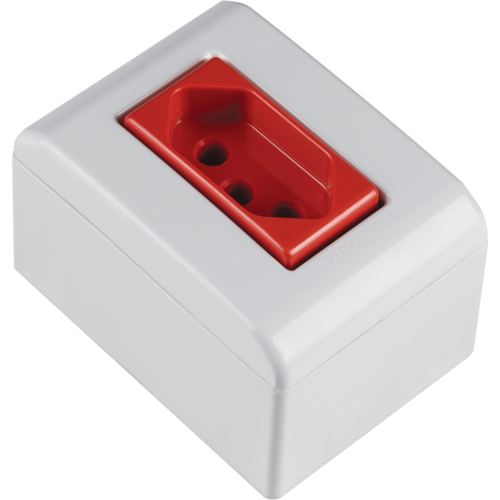 Ver imagem 2 de Caixa de Sobrepor com 1 Tomada 2P+T 20 A 250 V Tramontina LizFlex com Vermelha e Branca