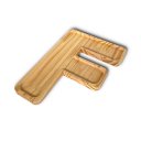 Ver imagem 2 de Petisqueira Letra F Tabua com Rebaixo Madeira Pinus Cesta Presente Decoração Mesa Posta - Woodspot