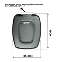 Ver imagem 2 de Assento Sanitário Almofadado Cinza Escuro