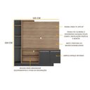 Ver imagem 3 de Estante com Painel TV 55" e 2 portas França Multimóveis BR2473 Duna/Preto