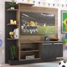 Estante com Painel TV 55" e 2 portas França Multimóveis BR2473 Duna/Preto - 1