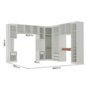 Ver imagem 3 de Guarda Roupa Planejado 13 Portas 1 Gaveta 8 Peças Hera CabeCasa MadeiraOriginals Algodão/Louro