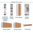 Ver imagem 5 de Guarda Roupa Planejado 13 Portas 1 Gaveta 8 Peças Hera CabeCasa MadeiraOriginals Algodão/Louro