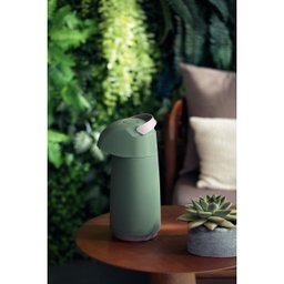 Garrafa Térmica Bomba Apertar 1l Café Chá Quente Tramontina Verde:verde 2 - 3