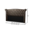 Ver imagem 3 de Cabeceira Estofada e Baú Cama Couro Sintético King Grécia:1824