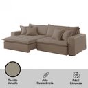 Ver imagem 3 de Sofá Zen Veludo 02 Módulos 90 Cm B25 Meu Sofá Online