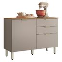 Ver imagem 2 de Balcão Cozinha Alba 2 Portas e 2 Gavetas com Tampo -demóbile:amêndola Touch / Nude Prime Tx