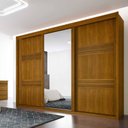 Ver imagem 1 de Guarda Roupa Casal com Espelho 3 Portas 6 Gavetas - Pacioli Sky - Móveis Bettio