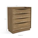 Ver imagem 4 de Cômoda com 3 Gavetas e 1 Gavetão - Nogueira