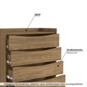 Ver imagem 2 de Cômoda com 3 Gavetas e 1 Gavetão - Nogueira