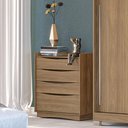 Ver imagem 1 de Cômoda com 3 Gavetas e 1 Gavetão - Nogueira