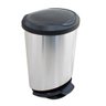 Lixeira Com Pedal E Borda 45 Litros Prata Label 25744 - 1
