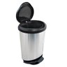 Lixeira Com Pedal E Borda 45 Litros Prata Label 25744 - 2