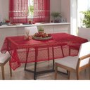 Ver imagem 1 de Toalha Mesa Retangular Renda Interlar Color Vermelho 6 Lugares