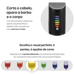 Máquina de Cortar Cabelo e Barba Studio Color Plus Elgin - 2