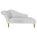 Ver imagem 1 de Recamier Divã Pés Palito para Sala Cecilia 1.60cm Corano Branco - Incasa Decor