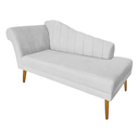 Ver imagem 5 de Recamier Divã Pés Palito para Sala Cecilia 1.60cm Corano Branco - Incasa Decor