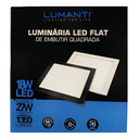 Ver imagem 2 de Lum. Painel Led Emb. Quadrado Preto 18w 3000k - Lumanti