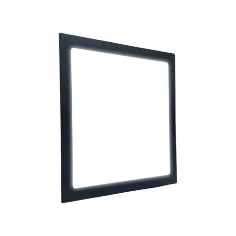 Lum. Painel Led Emb. Quadrado Preto 18w 3000k - Lumanti