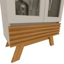 Ver mais imagens de Cristaleira 2 Portas Com Gaveta Marcela L06 Nature/Off White - Mpozenato