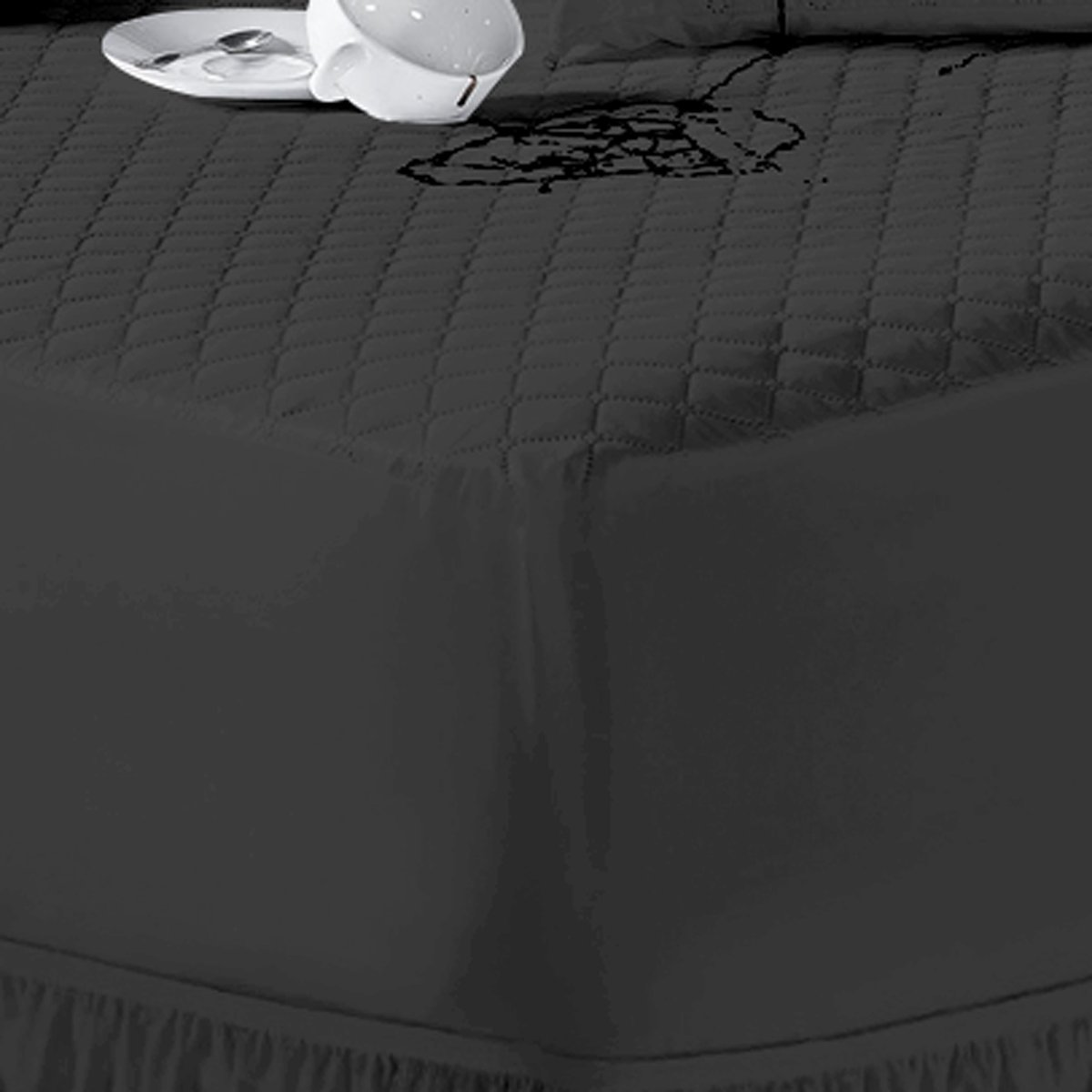 Capa de Colchão Impermeável Matelado Queen Size Preto - 1