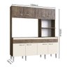 Cozinha Compacta Completa Luisa 08 Portas 01 Gavetas 200x185x54cm Itauba Off White - 2