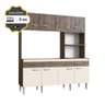 Cozinha Compacta Completa Luisa 08 Portas 01 Gavetas 200x185x54cm Itauba Off White - 4