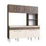 Cozinha Compacta Completa Luisa 08 Portas 01 Gavetas 200x185x54cm Itauba Off White - 1