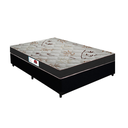 Ver imagem 1 de Cama Box Casal Suede Preto + Colchão Casal Prime Semi Ortopédico 58x138x188