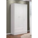 Ver imagem 1 de Guarda Roupa Infantil Doce Sonho 3 Portas 2 Gavetas Branco/ Branco 2617 Qmovi