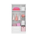 Ver imagem 2 de Guarda Roupa Infantil Doce Sonho 3 Portas 2 Gavetas Branco/ Branco 2617 Qmovi