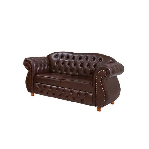 Namoradeira Chesterfield Merlô 2 Lugares Couríno Marrom