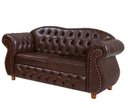 Ver imagem 1 de Namoradeira Chesterfield Merlô 2 Lugares Couríno Marrom