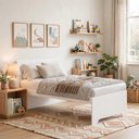 Ver imagem 2 de Berço Liza 3 em 1 com Colchão Mini Cama Sofazinho Branco/ Branco Amadeirado