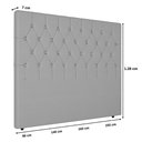 Ver imagem 2 de Cabeceira Casal Potenza 140cm Material Sintético Marrom c/ Frame Italian Flex