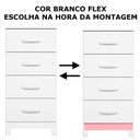 Ver imagem 2 de Cômoda Molly 4 Gavetas MDP Puxador Plástico Branco-Rosa Albatroz Móveis