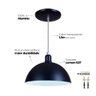 Pendente Meia Lua 24cm Luminária Lustre Alumínio Preto Fosco - 4