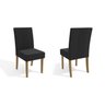 Kit 2 Cadeiras Sala Jantar 2CAD140 2 Un Freijó/Suede Preto - Kappesberg - 1